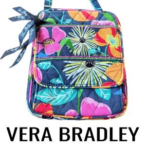 Vera Bradley Multicolored Quilted Floral Hipster Crossbody Sling Bag